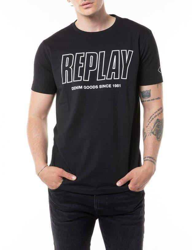 T-shirt Replay preta