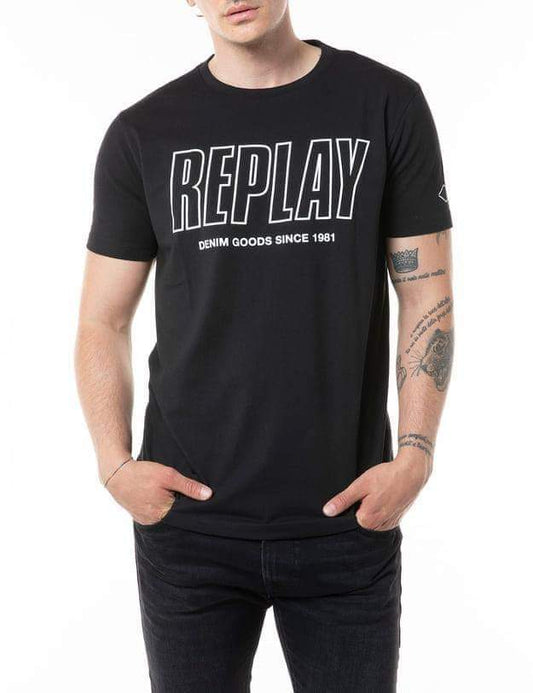 T-shirt Replay preta
